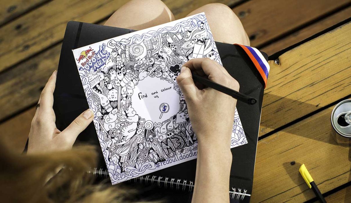 Red Bull Doodle Art