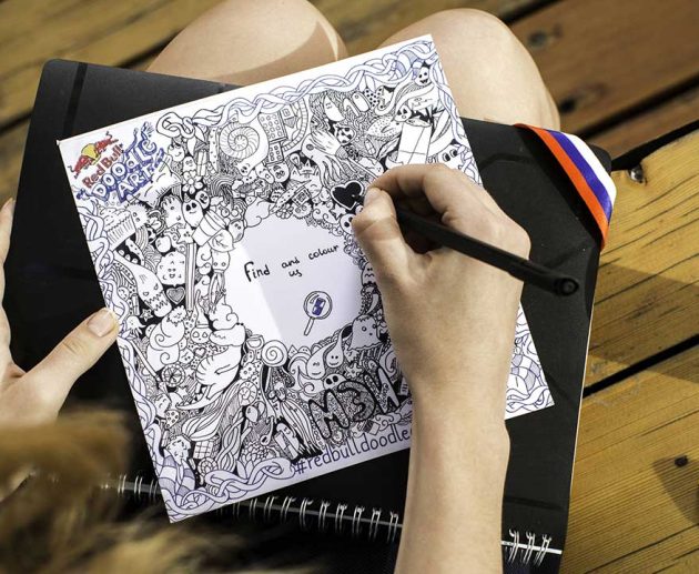 Red Bull Doodle Art