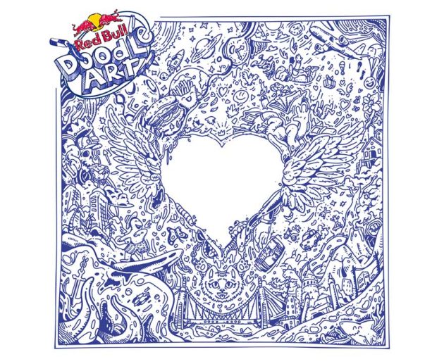 red bull doodle art