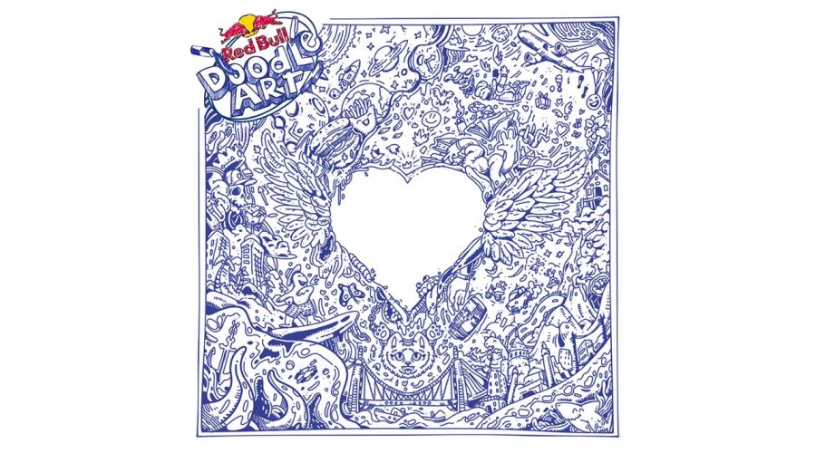 red bull doodle art